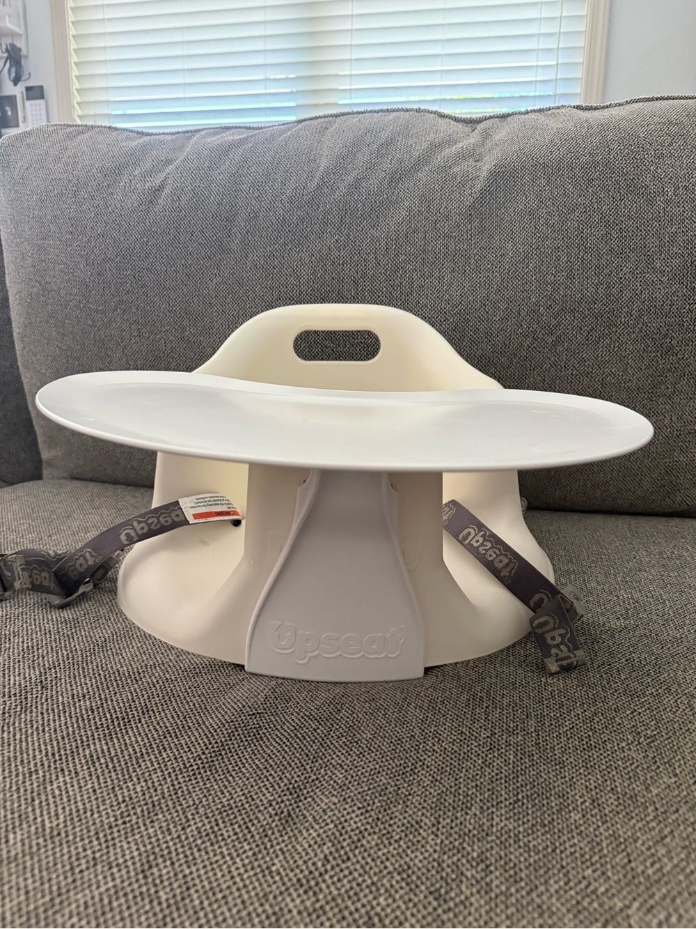 Beige Infant Feeding Seat with Tray